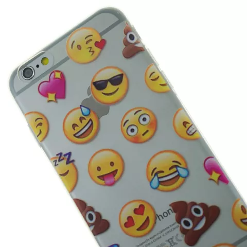 Transparant Emoji iPhone 6 Plus 6s Plus hoesje case cover smiley