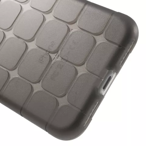 Grijze blokken TPU geschikt voor iPhone 7 8 SE 2020 SE 2022 hoesje case cover
