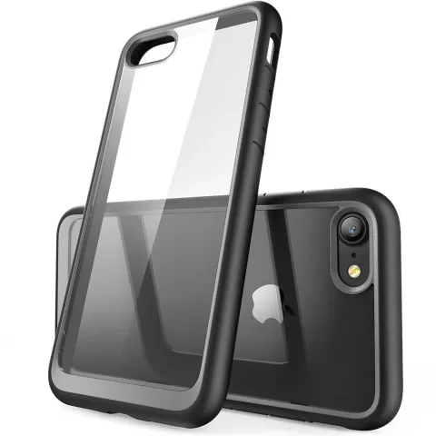 Stevige beschermhoes doorzichtig zwart iPhone 7 8 SE 2020 SE 2022 case