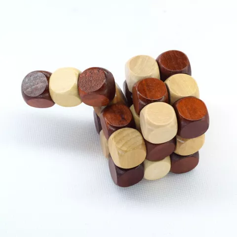 Puzzel kubus houten Cube denkpuzzel