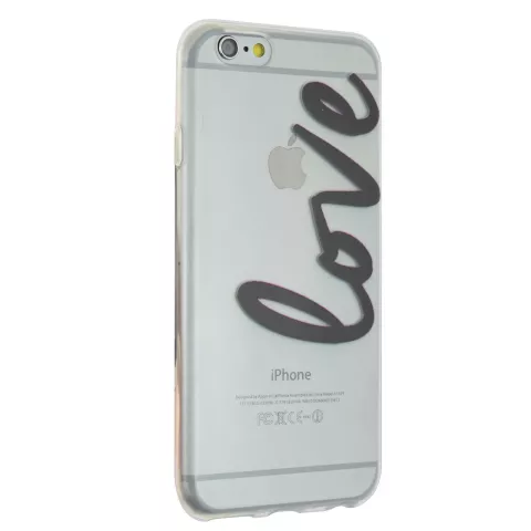 TPU doorzichtig hoesje iPhone 6 6s love cover