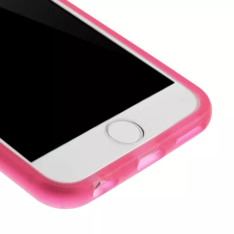 Roze transparante bumper hoesje geschikt voor iPhone 6 6s bescherming case
