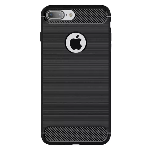 Zwart Carbon Armor iPhone 7 Plus 8 Plus TPU hoesje