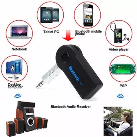 AUX Wireless Bluetooth Hands-free Muziek Ontvanger handsfree carkit audio receiver