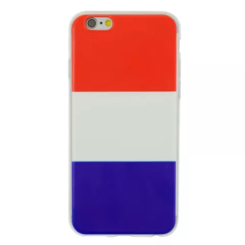 Nederlandse vlag rood wit blauw TPU iPhone 6 6s hoesje case