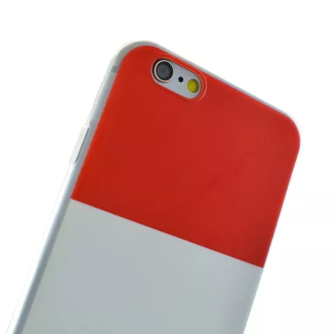 Nederlandse vlag rood wit blauw TPU iPhone 6 6s hoesje case