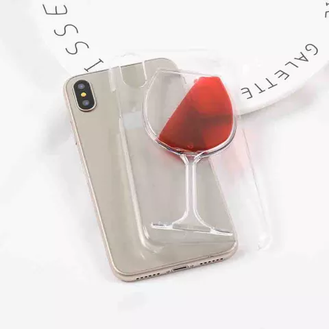 Doorzichtig hardcase wijn hoesje iPhone X XS cover