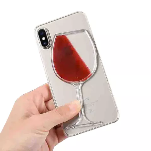 Doorzichtig hardcase wijn hoesje iPhone X XS cover