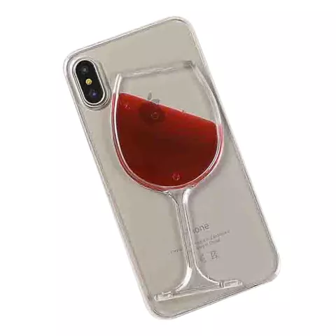 Doorzichtig hardcase wijn hoesje iPhone X XS cover