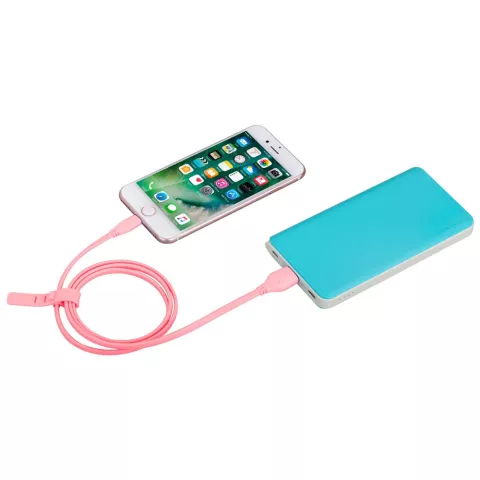 MOMAX MFi Lightning USB Cable 1 meter - Roze oplaadkabel