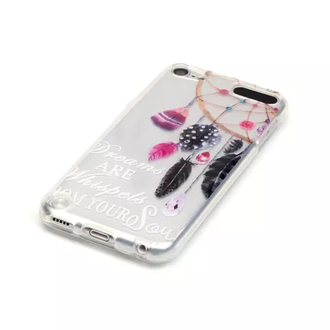 Doorzichtig hoesje dromenvanger paars roze iPod Touch 5 6 7