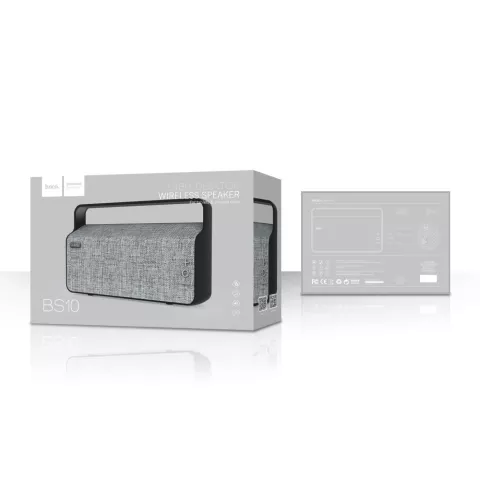 Hoco BS10 Bluetooth Speaker Fabric Grey - Draadoze luidspreker grijs