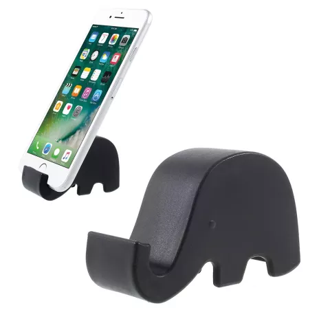 Mobiel houder olifant zwart iPhone standaard slurf universeel