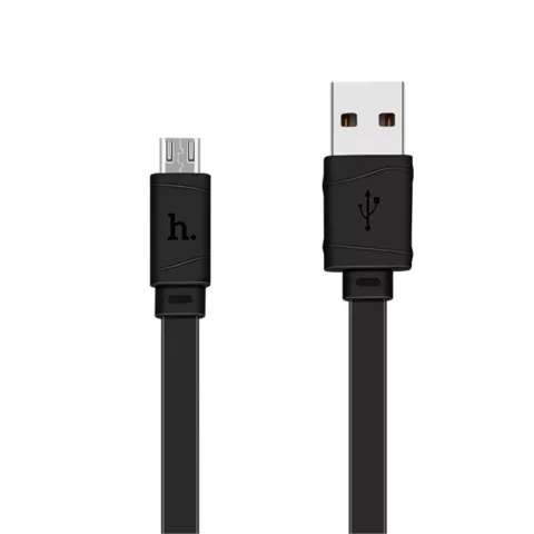 HOCO Micro USB oplaadkabel - Platte kabel 1 meter - Zwart Android