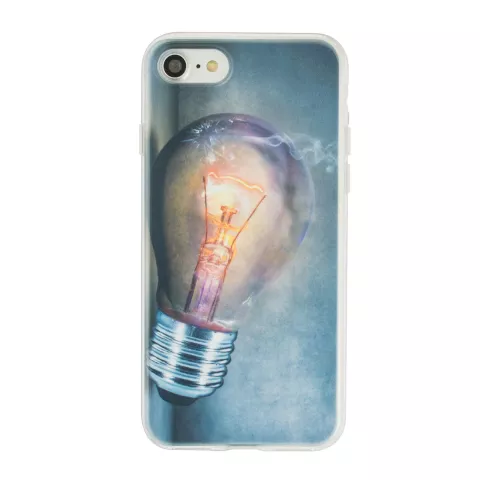 Gloeilamp iPhone 7 8 SE 2020 SE 2022 TPU case cover - Industrieel Lightbulb hoesje