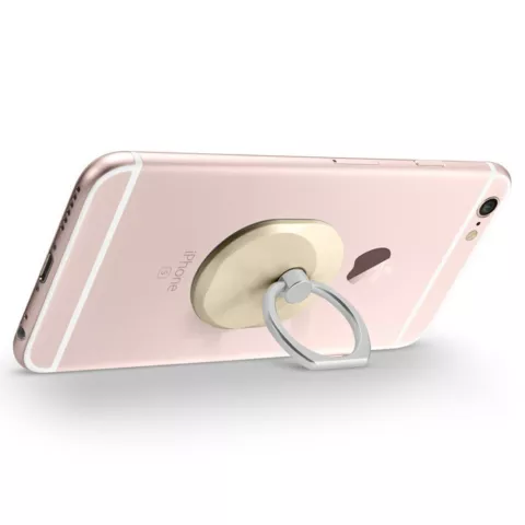 Ring grip universeel smartphone vinger houder - goud