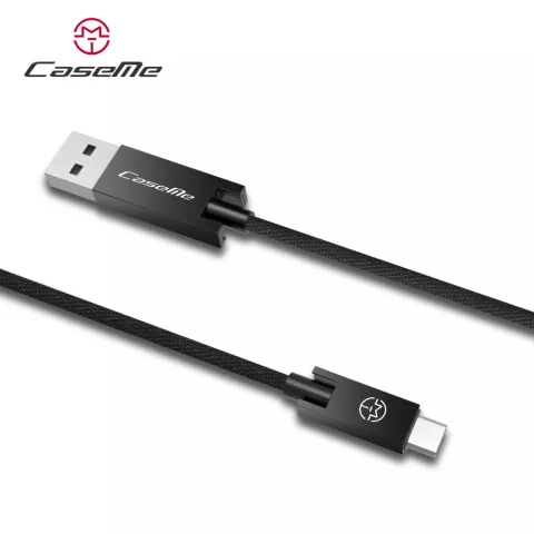 Caseme USB naar USB C kabel 1,2 meter - oplaadkabel zwart