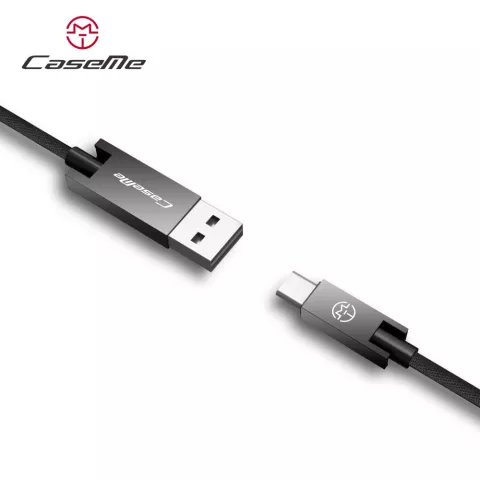 Caseme USB naar USB C kabel 1,2 meter - oplaadkabel zwart