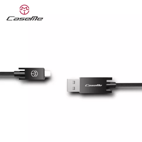 Caseme USB naar USB C kabel 1,2 meter - oplaadkabel zwart