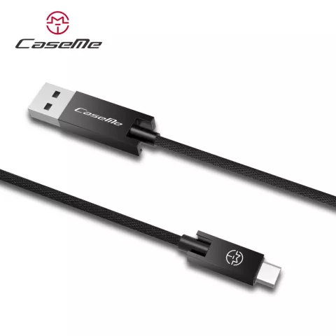 Caseme USB naar USB C kabel 25 cm - oplaadkabel zwart