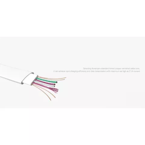 Rock USB naar Micro-USB kabel 1 meter - Oplaadkabel Plat Wit Android