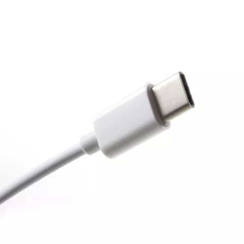 Universele USB-C naar AUX headphone jack ingang audio kabel dongle - Wit