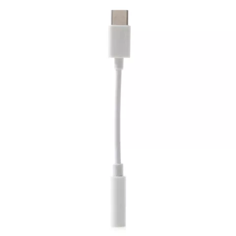 Universele USB-C naar AUX headphone jack ingang audio kabel dongle - Wit