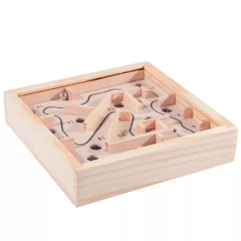 Houten knikkerpuzzel - Doolhof Maze Balans