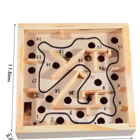 Houten knikkerpuzzel - Doolhof Maze Balans