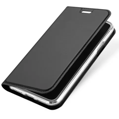 DUX DUCIS Skin Pro Series - lederen hoes iPhone X XS - grijs