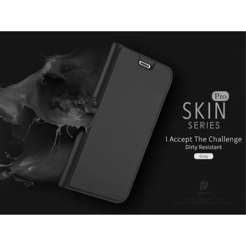 DUX DUCIS Skin Pro Series - lederen hoes iPhone X XS - grijs