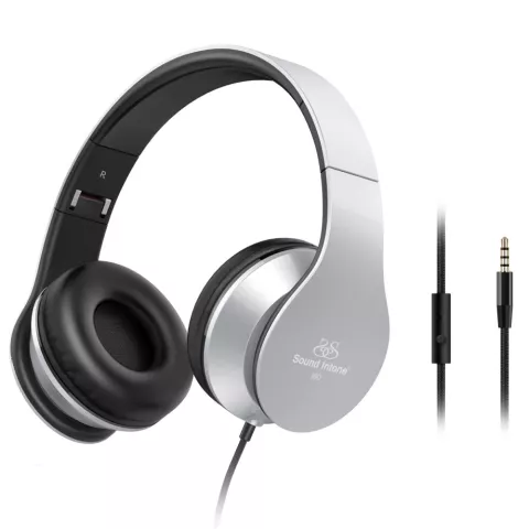 i60 Over-ear draadgebonden Stereo Koptelefoon - Microfoon Metallic Zilver