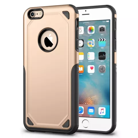 Pro Armor Shockproof iPhone 6 6s hoesje - Protection Case Gold - Extra Bescherming goud