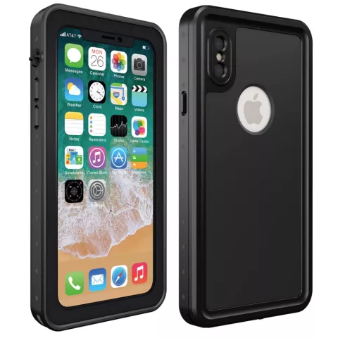 Waterproof iPhone X XS case IP68 waterdicht hoesje - Zwart - Tot 2 meter onderwater