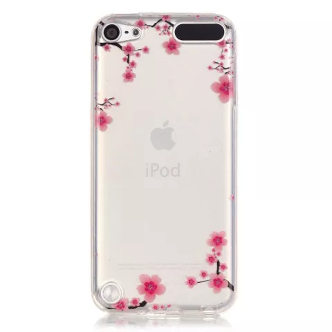 Doorzichtig Bloesem iPod Touch 5 6 7 TPU hoesje - Roze