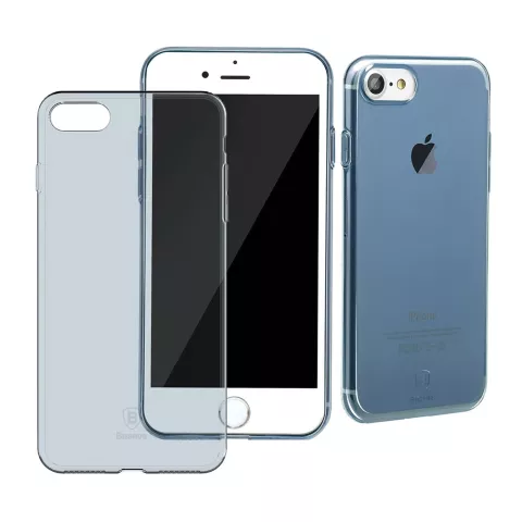 Baseus Simple Series doorzichtig iPhone 7 8 SE 2020 SE 2022 hoesje - Blauw