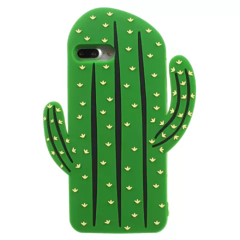 Silicone cactus case iPhone 7 Plus 8 Plus hoesje - Groen