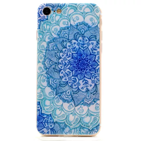 Mandala hoesje TPU iPhone 7 8 SE 2020 SE 2022 - Versiering Blauw