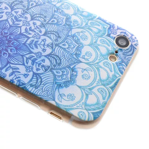 Mandala hoesje TPU iPhone 7 8 SE 2020 SE 2022 - Versiering Blauw