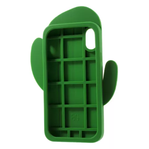 Silicone 3D cactus case iPhone X XS hoesje - Groen
