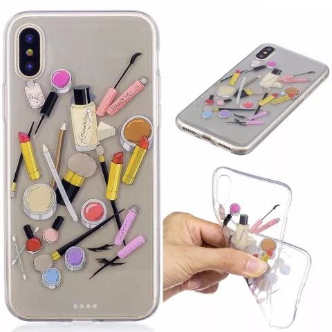 Make-up TPU hoesje iPhone X XS - Doorzichtig