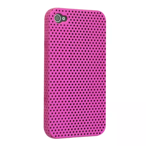 Mesh iPhone 4 4S Case gaatjes hoesje hardcase - Roze