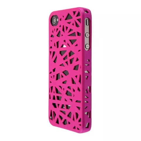 iPhone 4 4s vogelnest hoesje cover case bird nest ontwerp - Roze