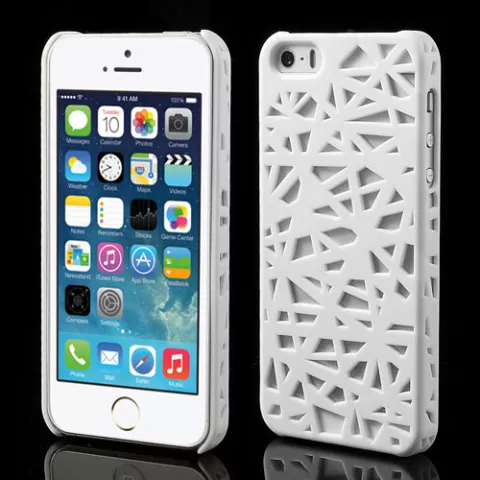 iPhone 4 4s vogelnest hoesje cover case bird nest ontwerp - Wit