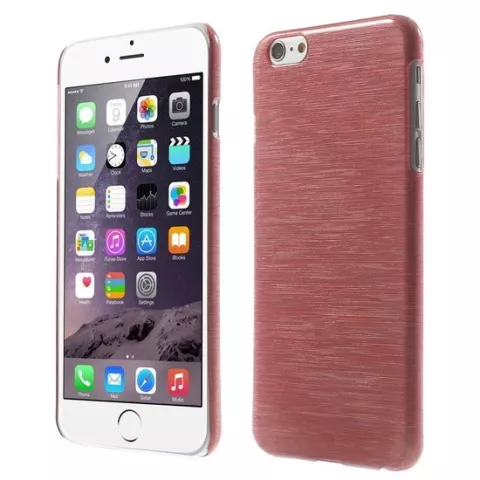 Brushed hardcase hoesje iPhone 6 6s - Rood