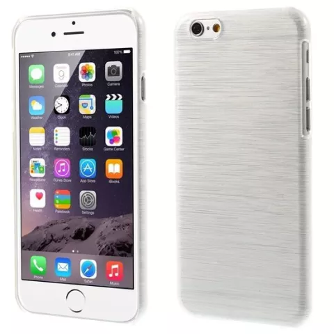 Brushed hardcase hoesje iPhone 6 6s - Wit