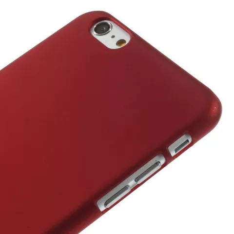 Stevige gekleurde hardcase geschikt voor iPhone 6 Plus 6s Plus Hoesje - Rood