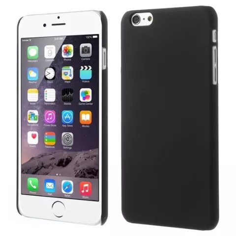 Stevige gekleurde hardcase iPhone 6 Plus 6s Plus Hoesje - Zwart