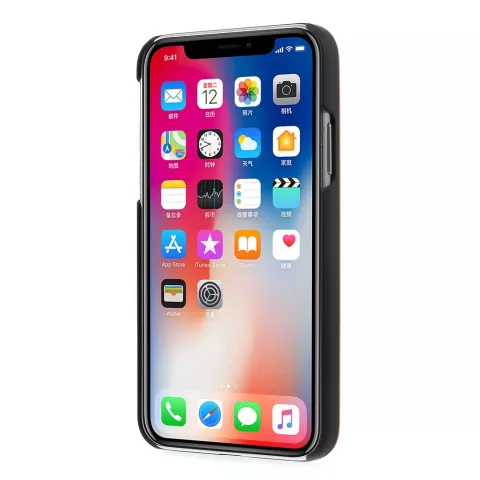 Houten Bamboe case geschikt voor iPhone X XS hoesje - Echt hout