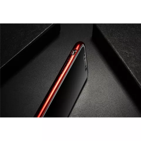 Carbon Fiber TPU iPhone X XS hoesje - Rood